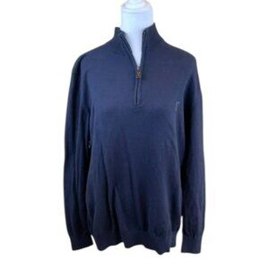 Golfino Sweater Men’s Wool Quarter Zip Navy Blue (44)